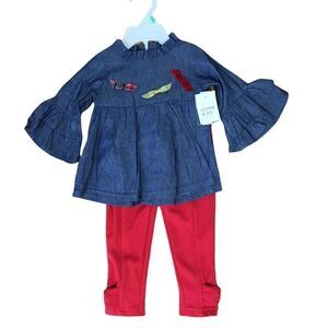 Crown And Ivy 2 Piece Ponte Leggings Set Size 18M